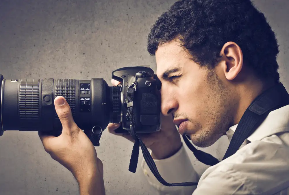 Man holding a camera