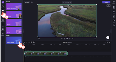 Et bilde av en bruker som klikker på tekst-til-tale-funksjonen.