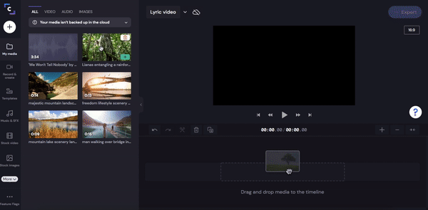 Step 5. Add stock footage and music to timeline
