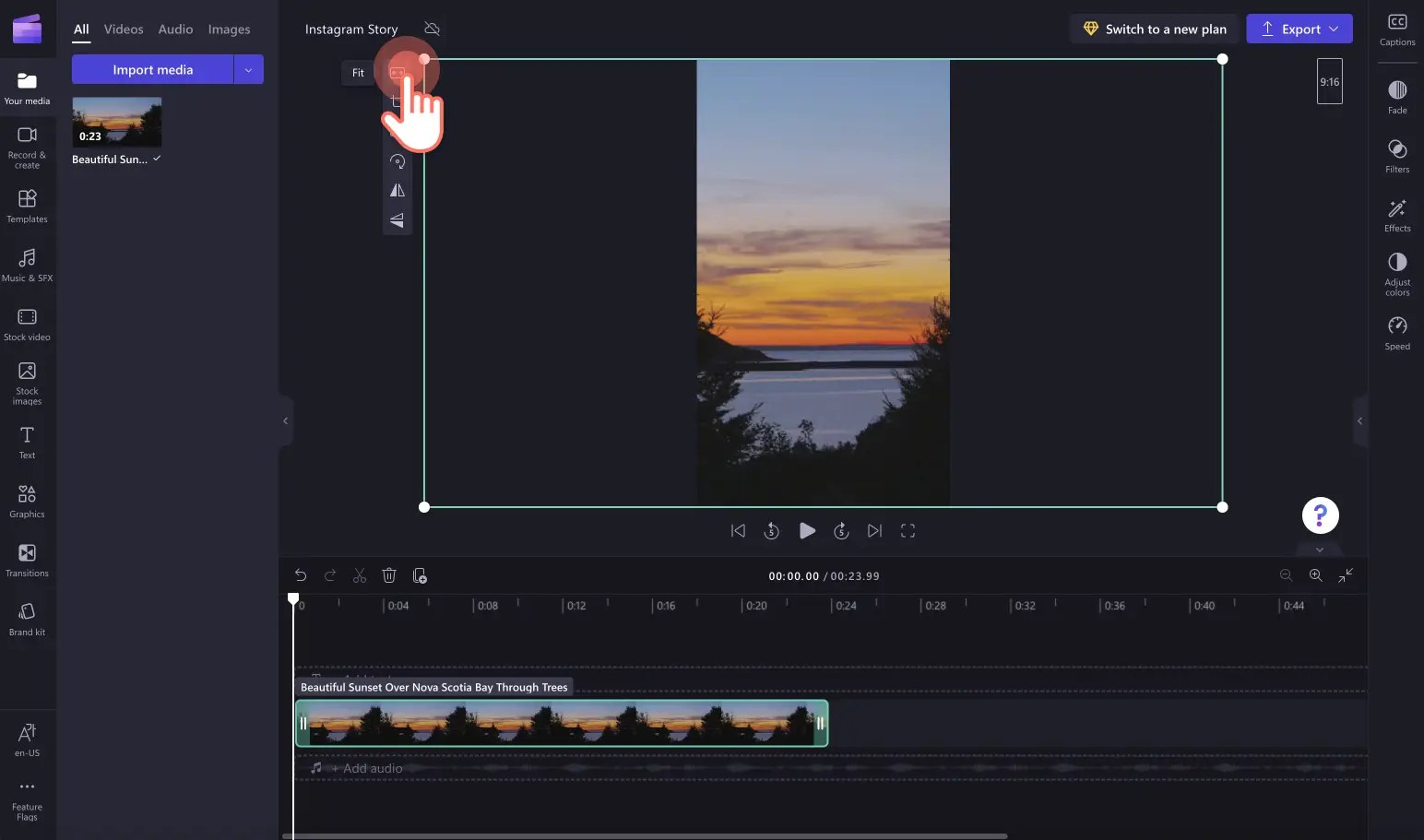 Storia di Instagram - passaggio 1d