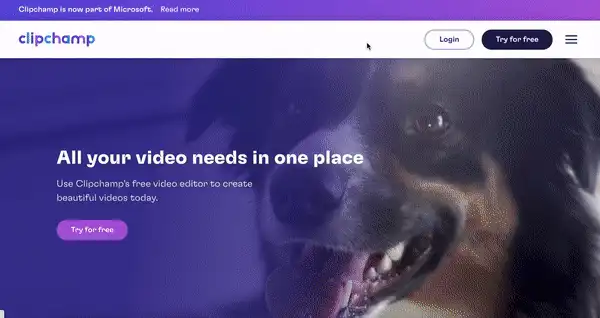 Step 1. Log in to Clipchamp or sign up for free