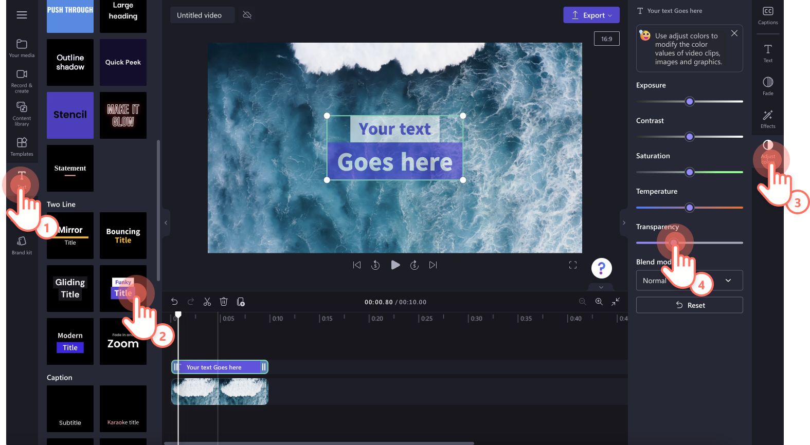 How to overlay text on video and GIFs
