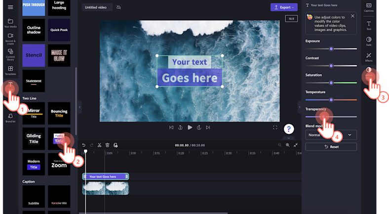 Example Snap With Text Overlay How to overlay text on video and GIFs | Clipchamp Blog