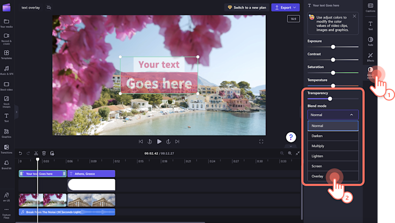 How to overlay text on video and GIFs | Clipchamp Blog