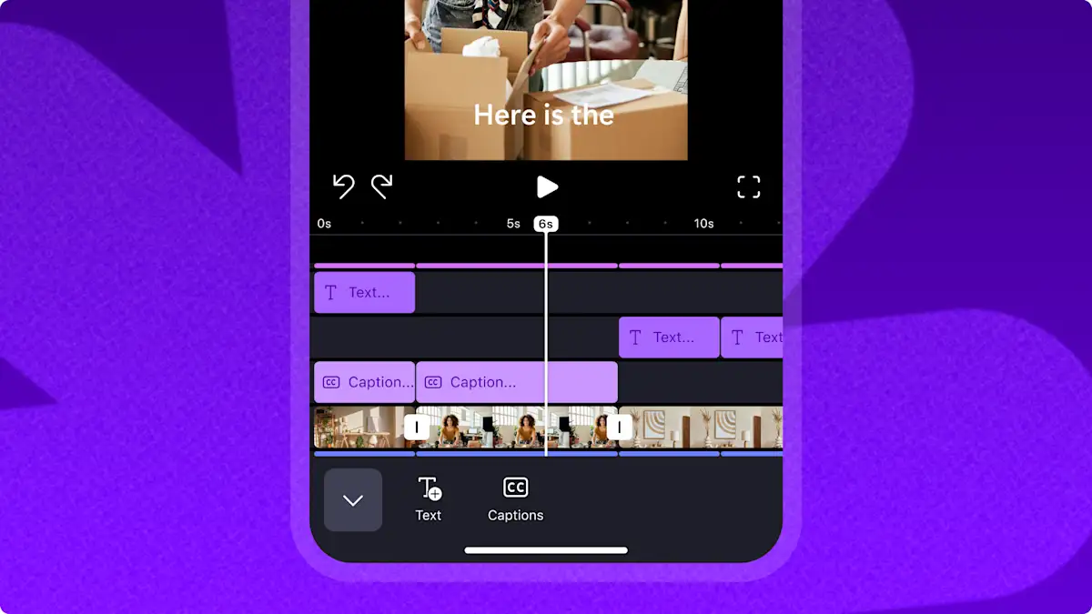 An image of the Clipchamp iOS app.