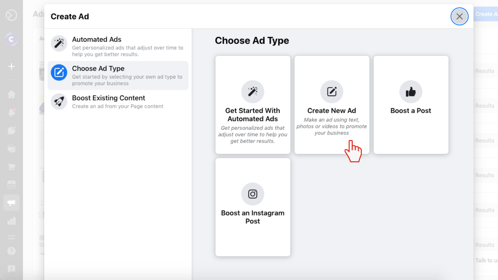 Step 3. Create a new ad B