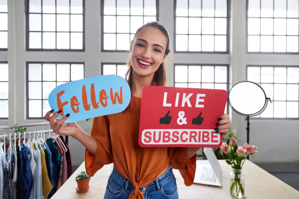 content creator asking for follows likes and subscribers - clipchamp blog
