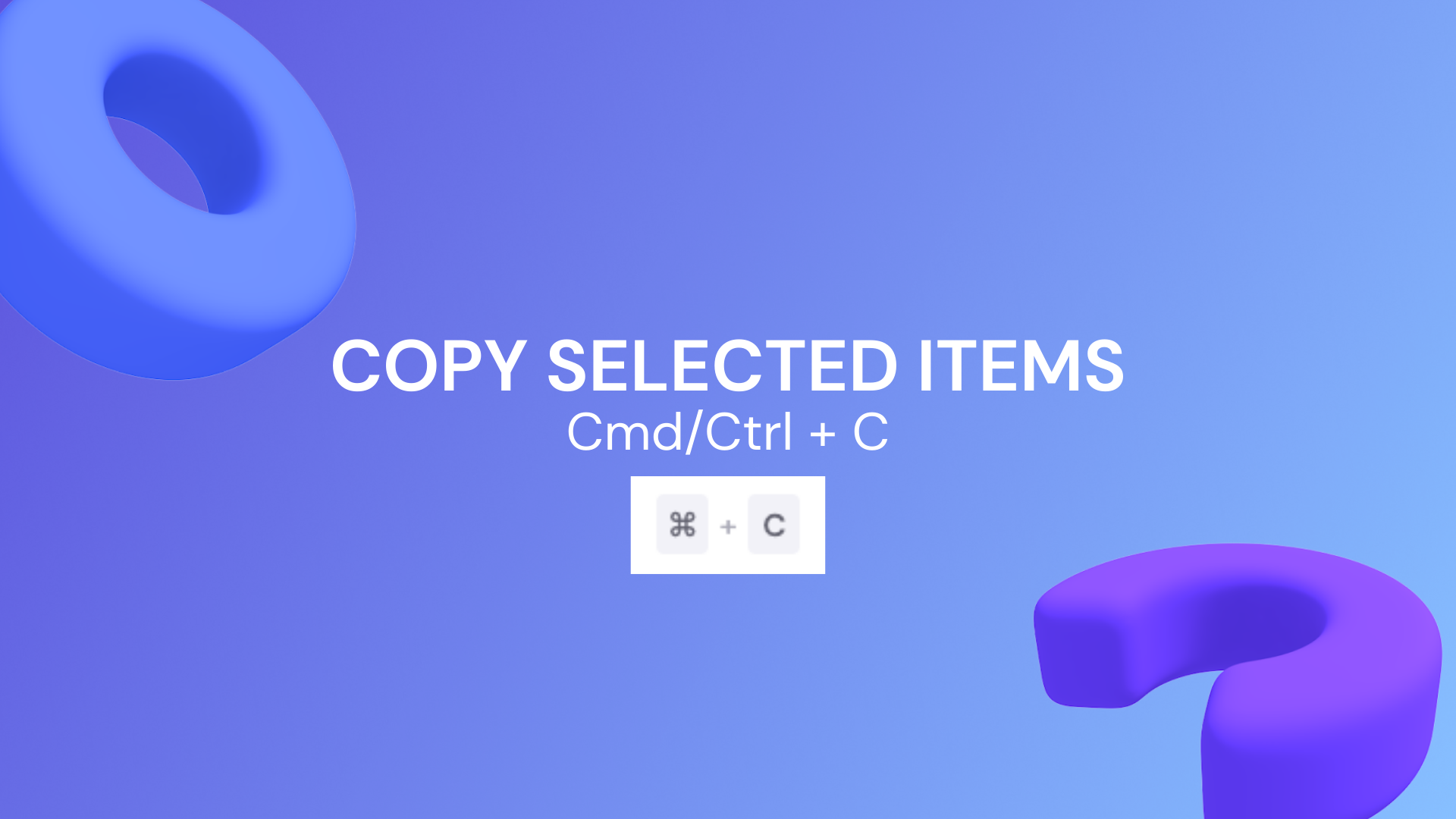 Copy selected items