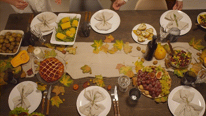 virtual thanksgiving stock video