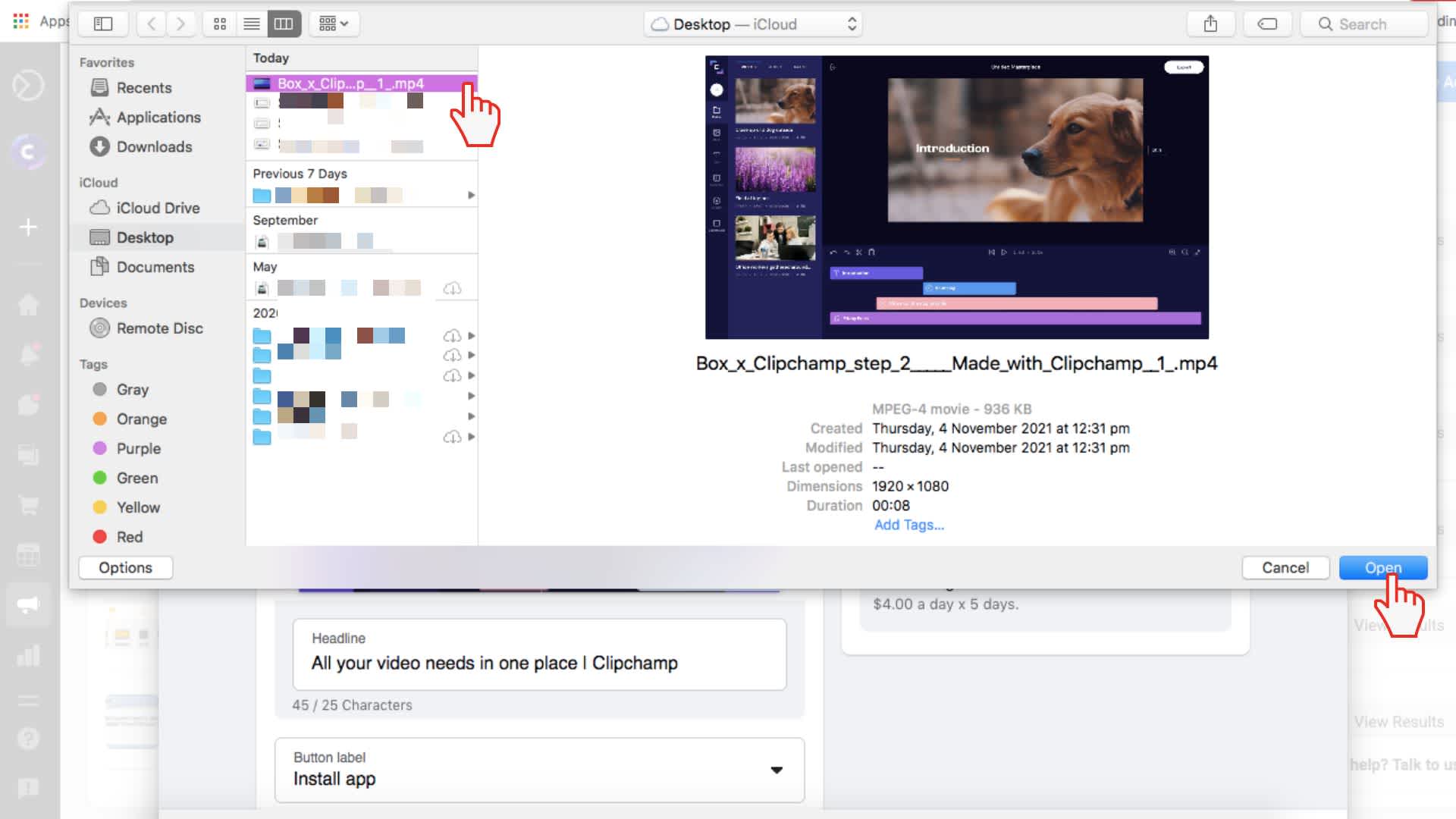 Step 4. Select Facebook ad options B