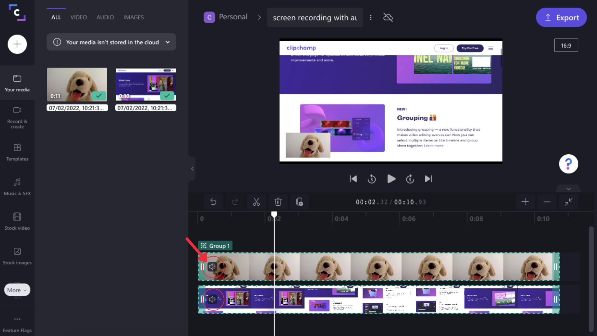 Step 4B. Start your screen and webcam recording with audio