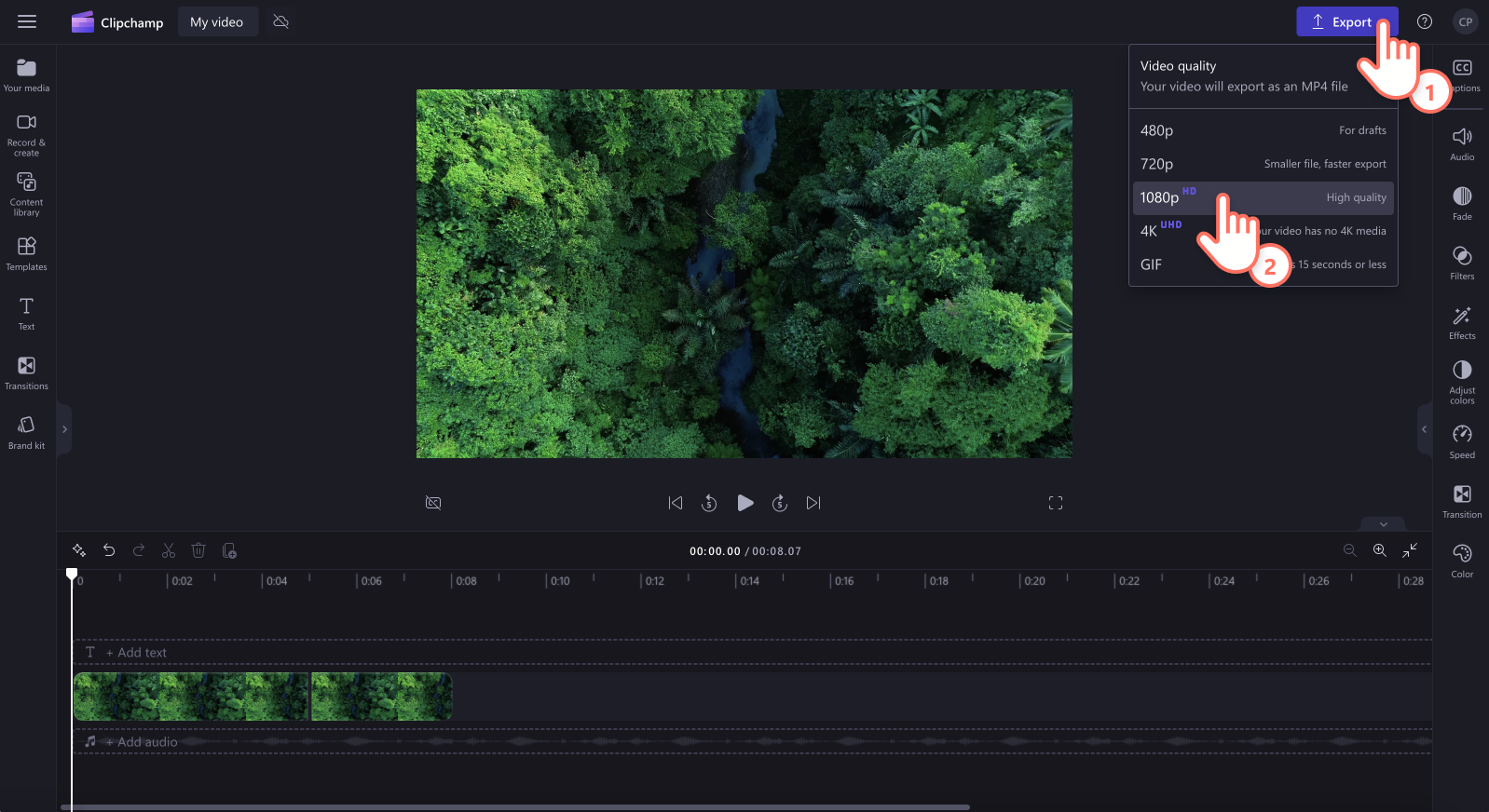 Hình ảnh người dùng xuất video.