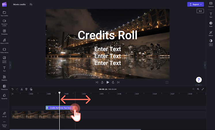 Video Credit Sign How to add movie credits to your video | Clipchamp Blog
