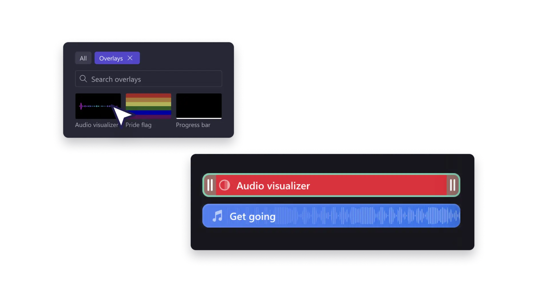 Add audio visualizer to your timeline 