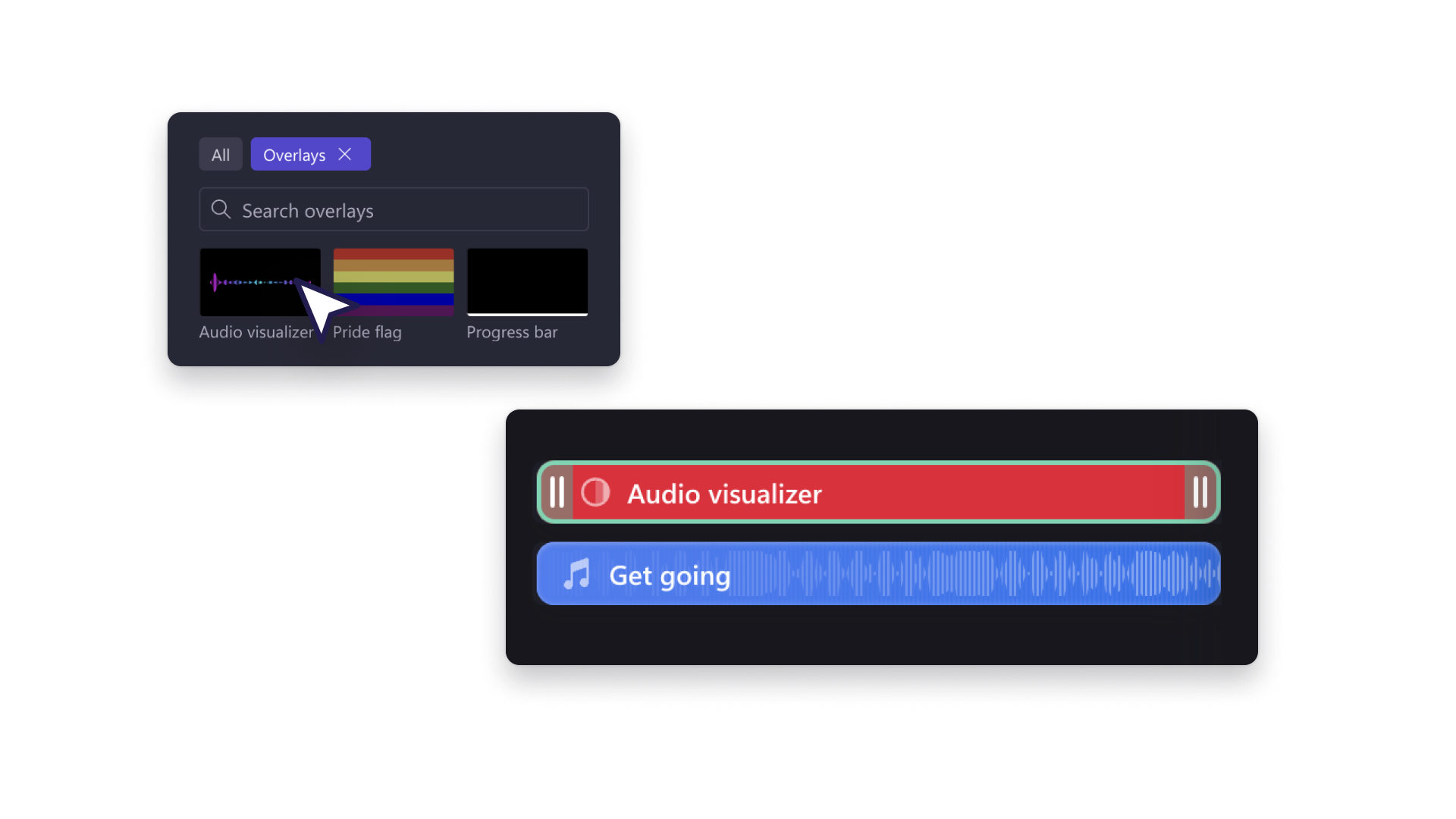 Add audio visualizer to your timeline 