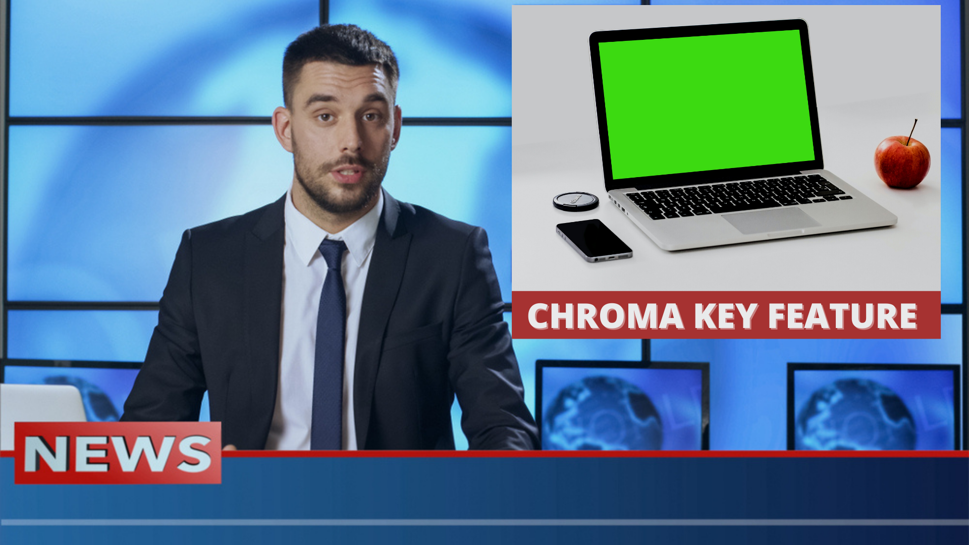 News headline-What is chroma key? How do you use a green screen for video?-Clipchamp blog