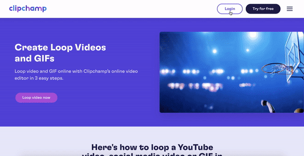 Loop video blog step 1-How to loop a video online for free-Clipchamp blog