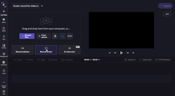 Screen recording-Clipchamp new project-How to Use Screen Recorder to Make Video Tutorials-Clipchamp Blog 