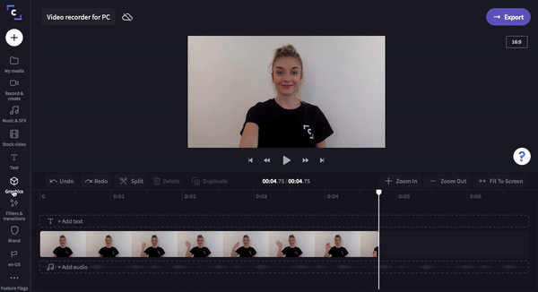 Step 2. Edit and polish your video application

