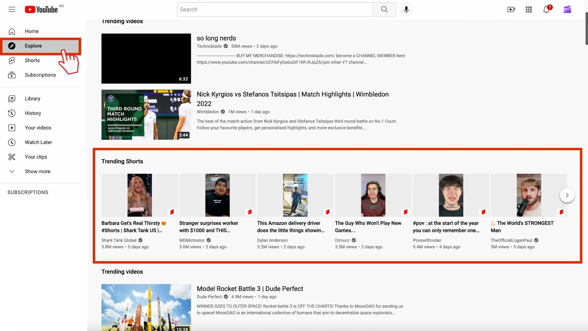 YouTube Shorts desktop 2