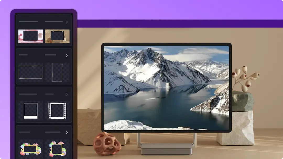 A user adding a frame to a video in Clipchamp.