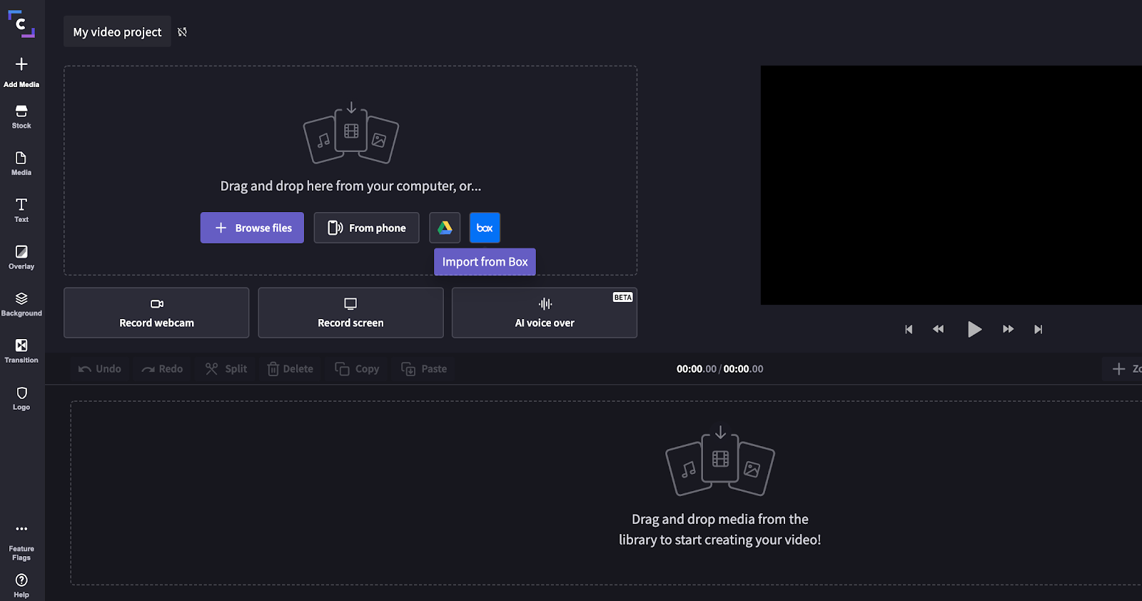 Clipchamp Box editor 1