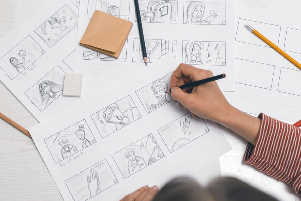 Storyboarding sketch - How to Storyboard brand video for marketing-Clipchamp blog
