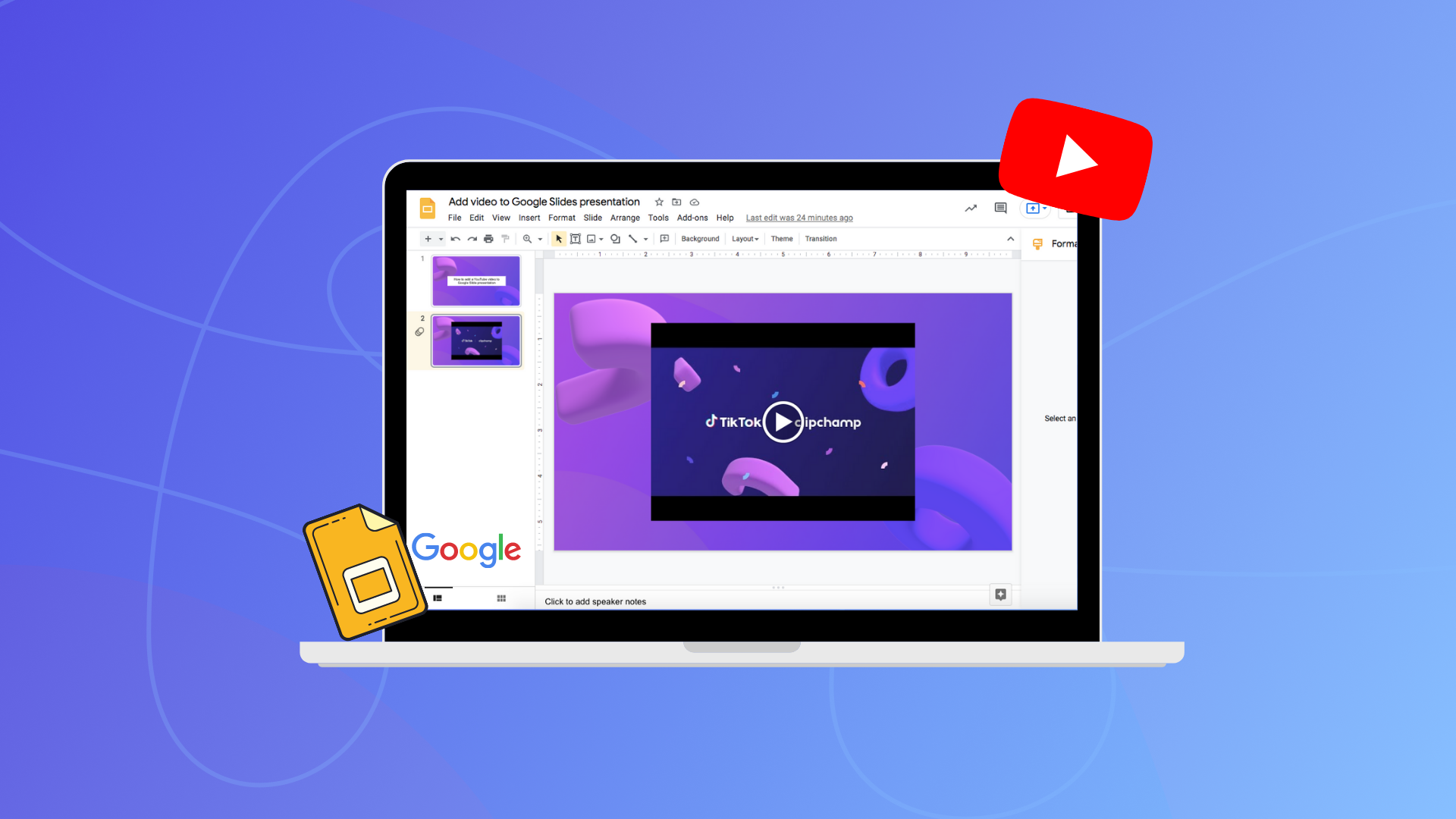 How to embed a YouTube video in Google Slides CC thumbnail