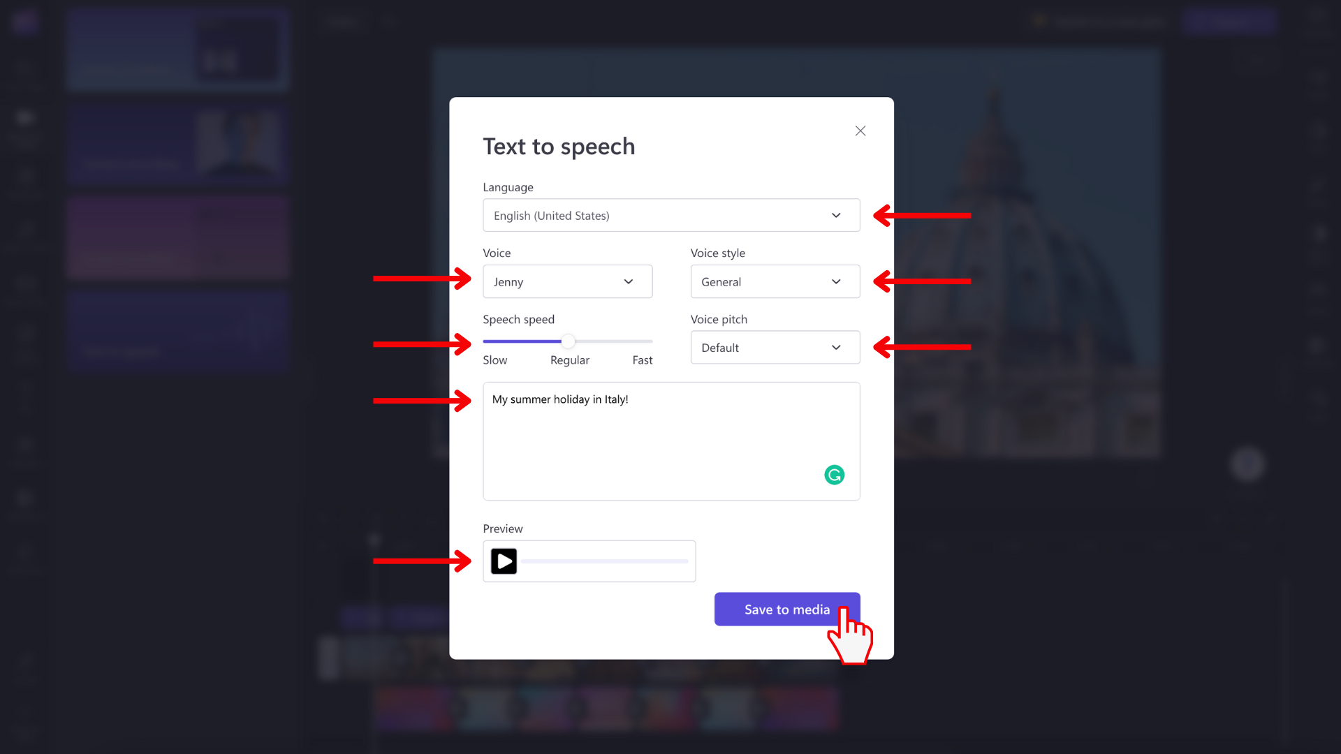 An image of a user using the text to speech generator.