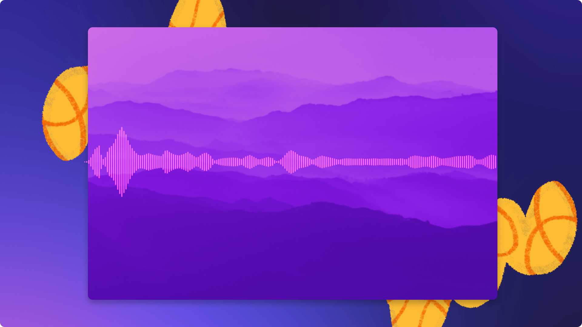An abstract image of a sound wave to indicate generating audio in Clipchamp