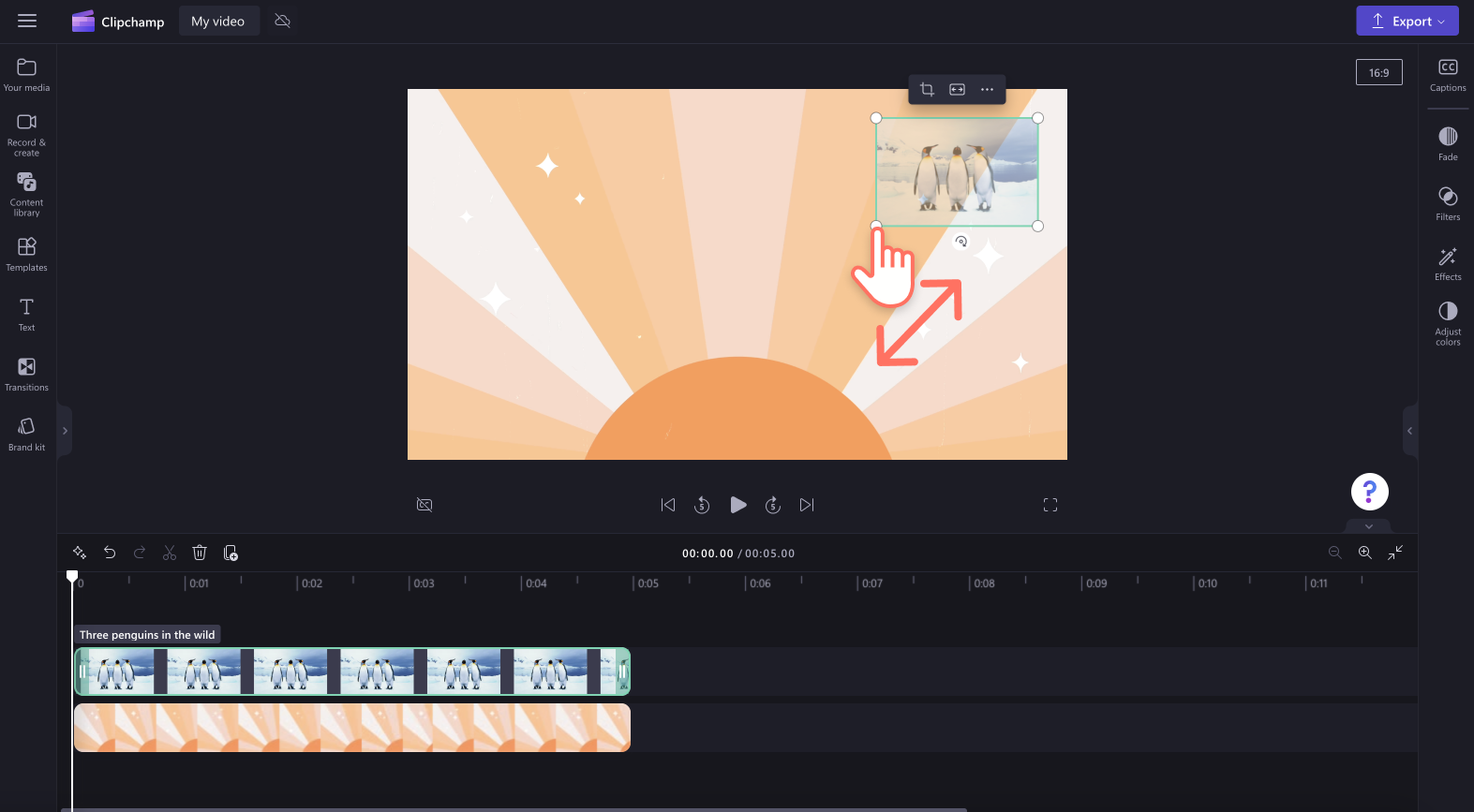 An image of a user editing the overlayed image.