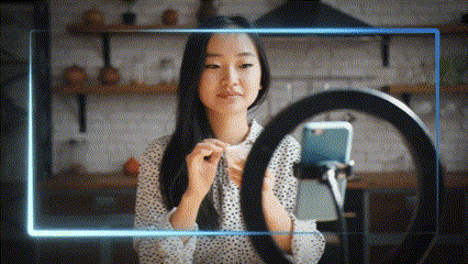 A GIF of the neon line frame.
