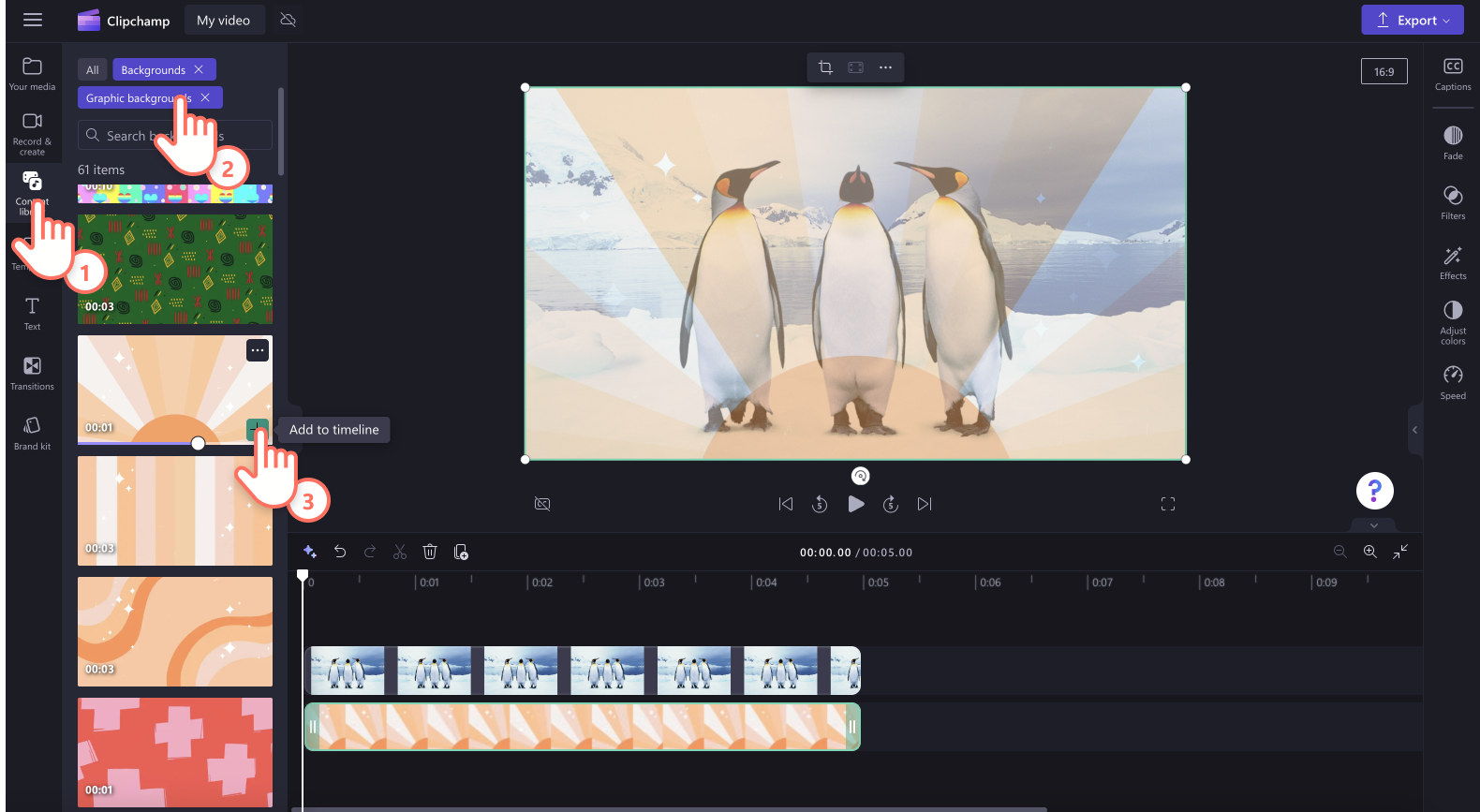 An image of a user adding a video overlay.