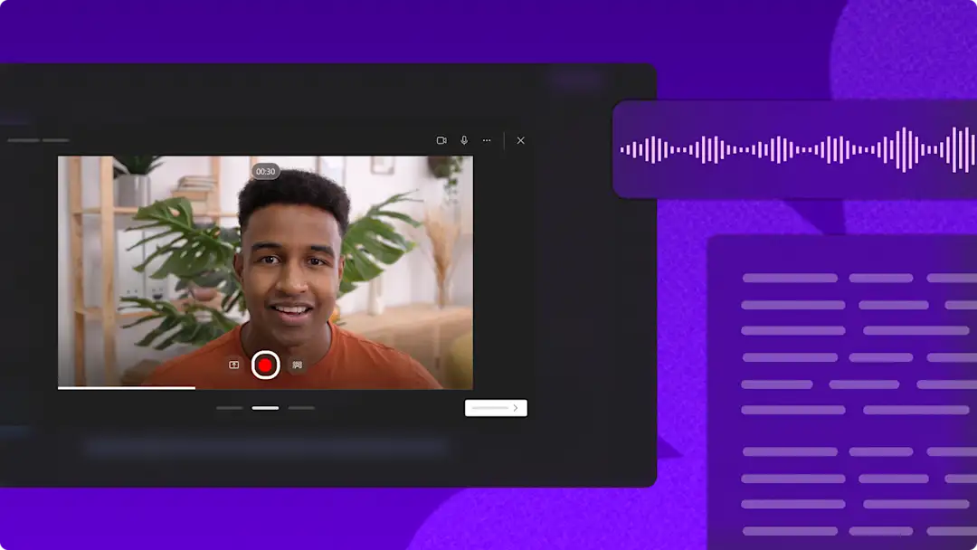 A user creating a corporate explainer video using AI tools in Clipchamp for work.