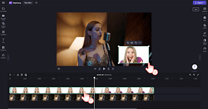 Hình ảnh người dùng đang bấm vào nút trên cùng bên trái.