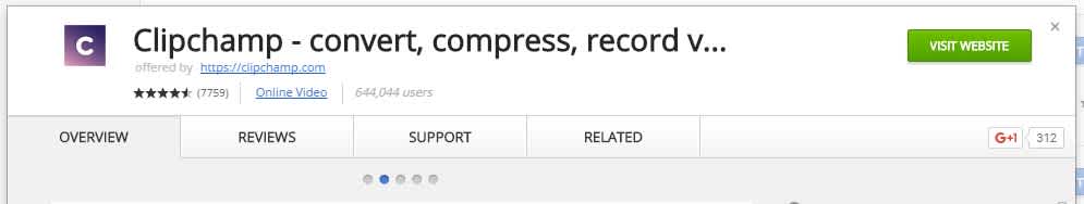 Click View Website on Chrome Web Store after installing, or go to clipchamp.com.