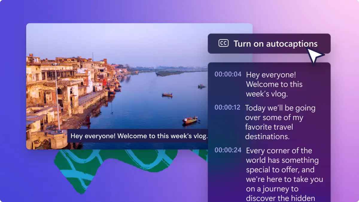 An image of the autocaptions feature.