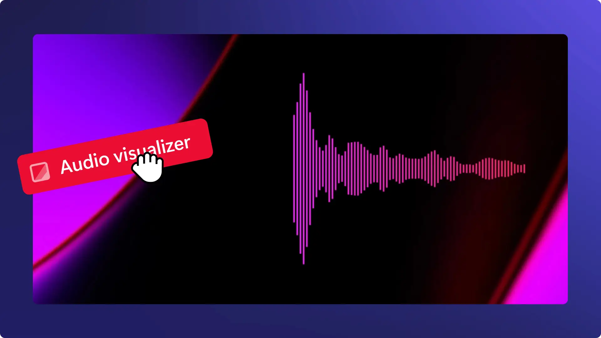 Abstract representation of audio visualizer feature in Clipchamp