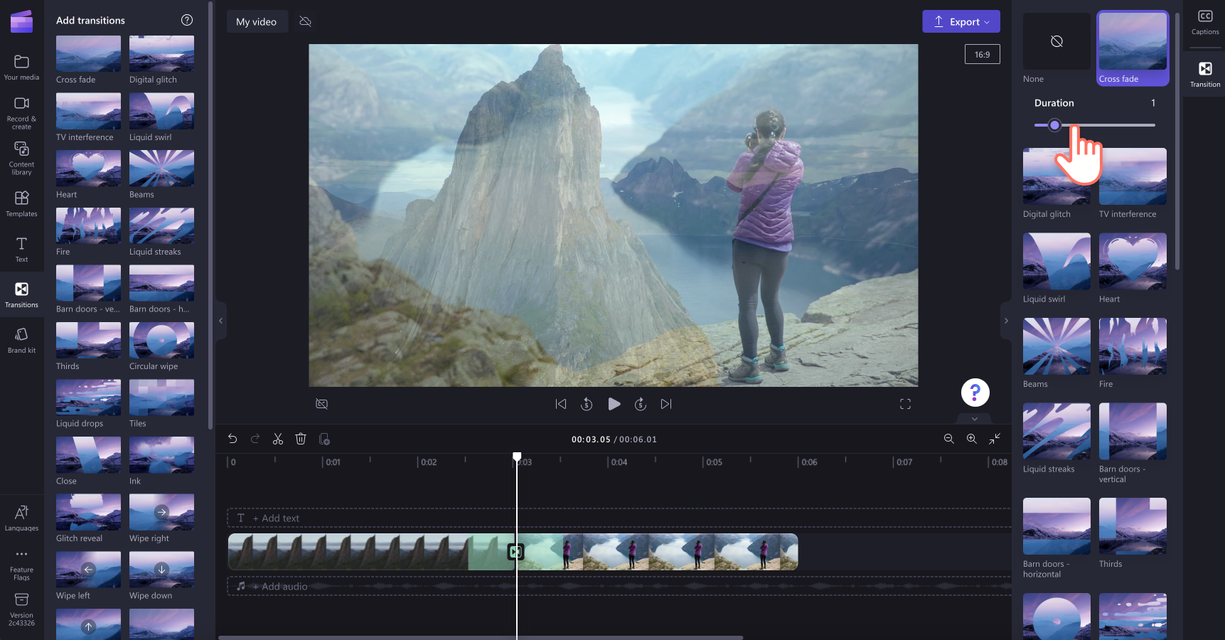 How to add transitions to videos and slideshows