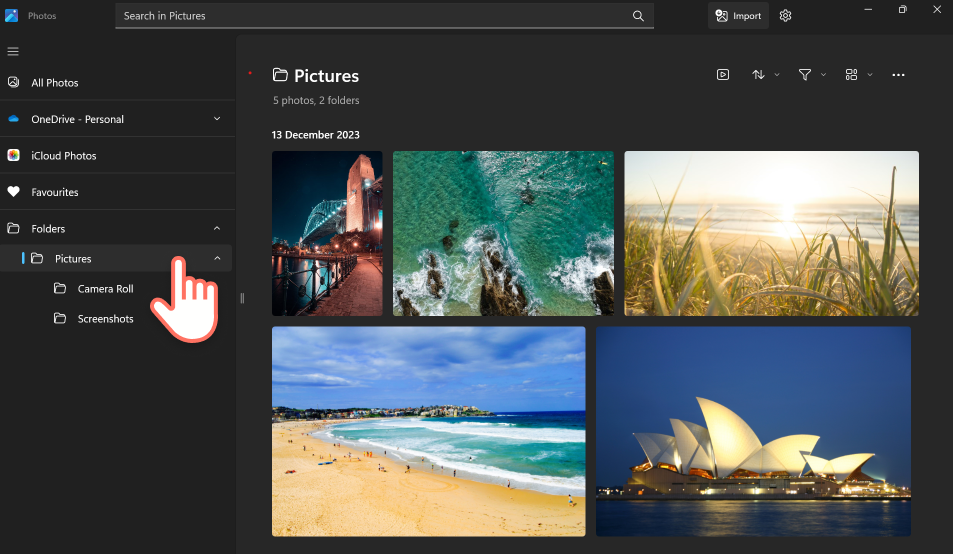 Microsoft Photos app in Windows 11