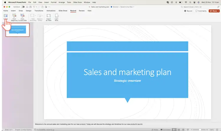 An image of a user clicking on cameo.