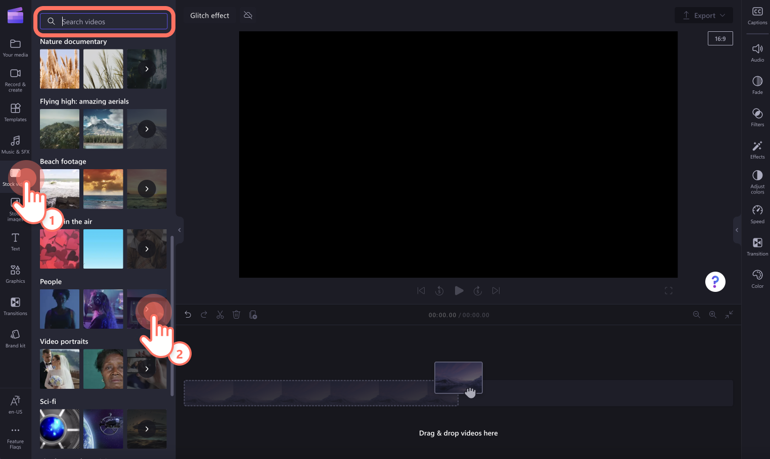 How to add glitch effect to videos