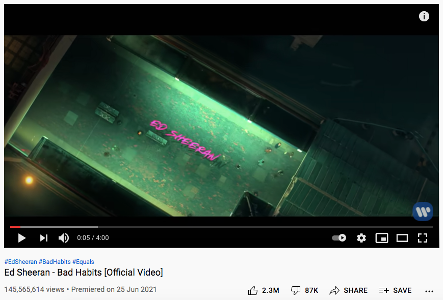 #EdSheeran or #BadHabits