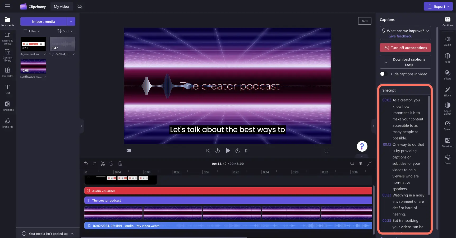 Transcripción del podcast paso 4