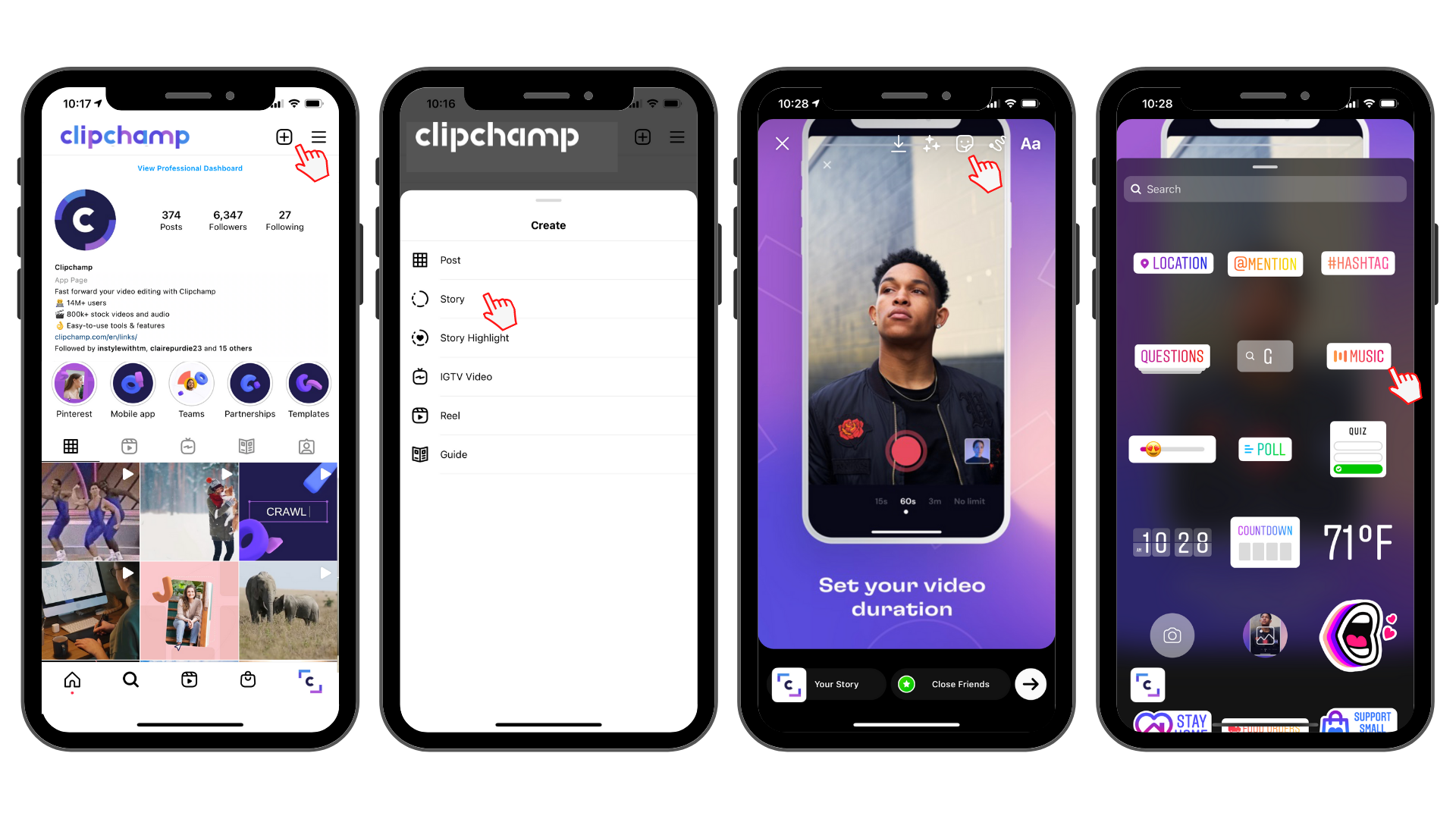 Upload an Instagram Story photo or video