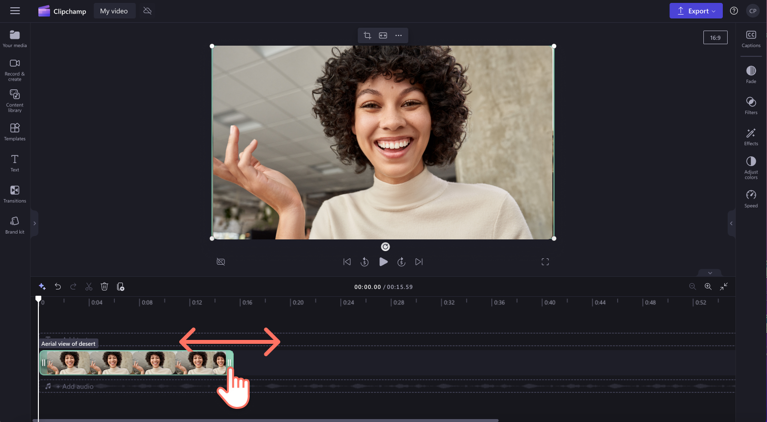 Een videoclip inkorten in Clipchamp