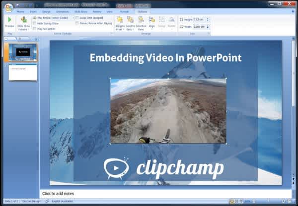 embed videos in PowerPoint, prepare them using clipchamp
