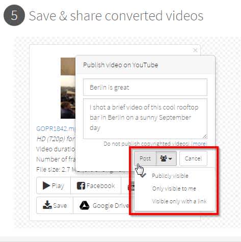 Upload videos to YouTube directly in clipchamp - Step 2