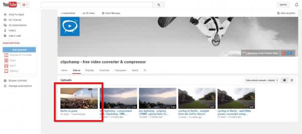 Upload videos to YouTube directly in clipchamp - Step 4