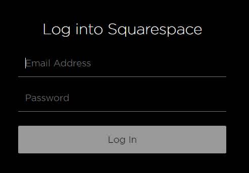 Squarespace login